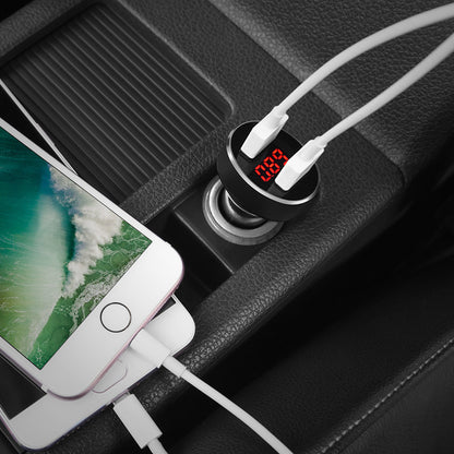 HOCO Z26 high praise dual port car charger with digital display
