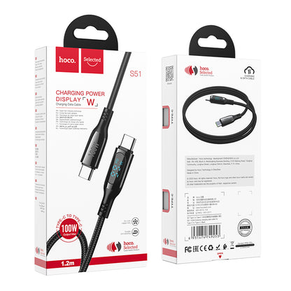 HCOO S51 Extreme Charging Power Display USB to Type C cable L=1.2M