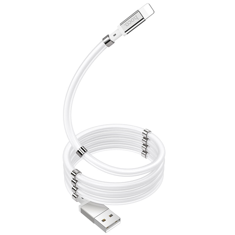 HOCO U91 Magic magnetic Lighning Charging Cable - White