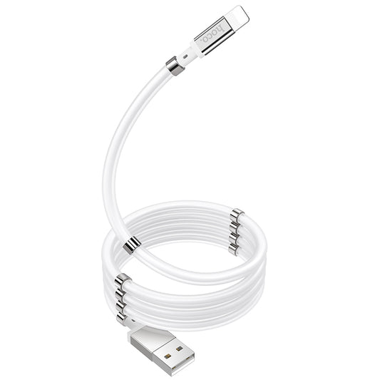 HOCO U91 Magic magnetic Lighning Charging Cable - White