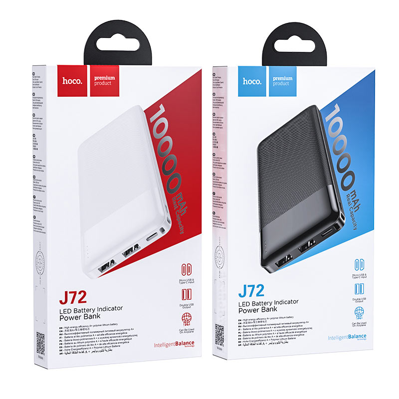 Hoco J72 Fast Charging Power Bank 10000mAh-White
