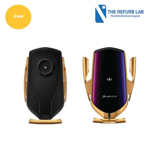 Smart Car Wireless Fast Charger Air Vent Clip 10W - R2 -Gold