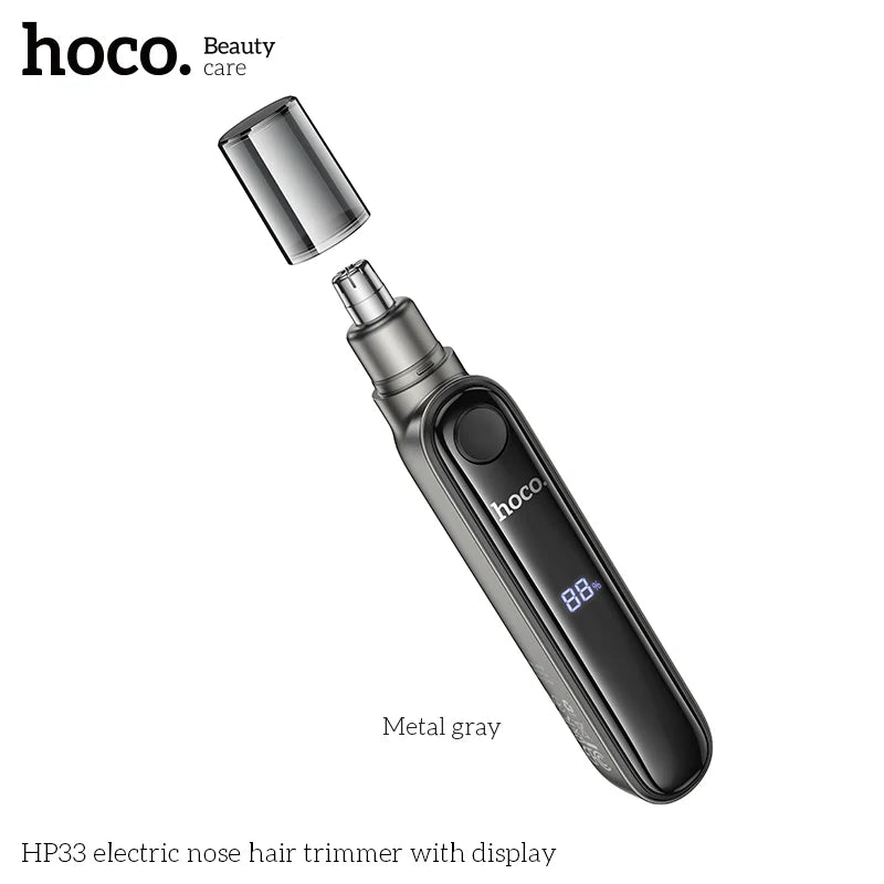 Hoco HP33 electric nose hair trimmer with display - Silver