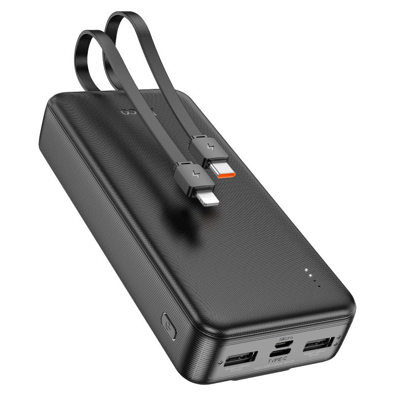 Hoco J118A Speed energy power bank with cable(20000mAh) - Black