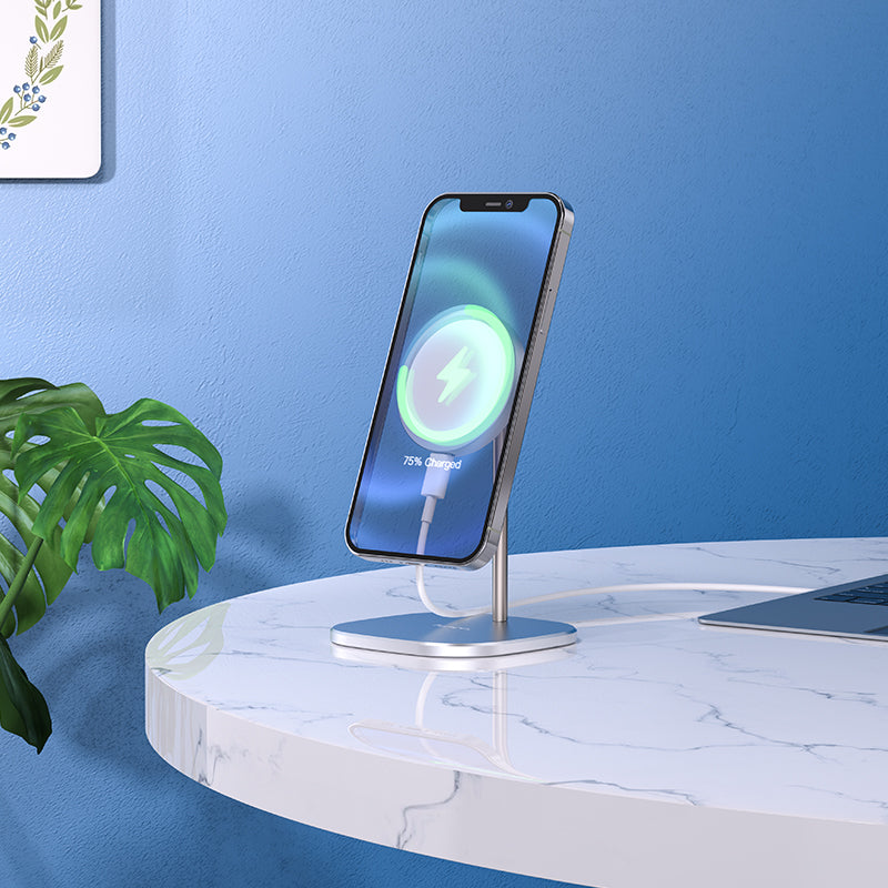 HOCO CW32 15W Magesafe Wireless Fast Charger with table Stand