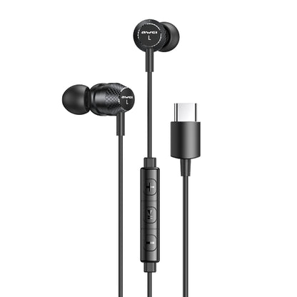 Awei TC-5 Type-C Jack In-Ear Earphone for Samsung Phones