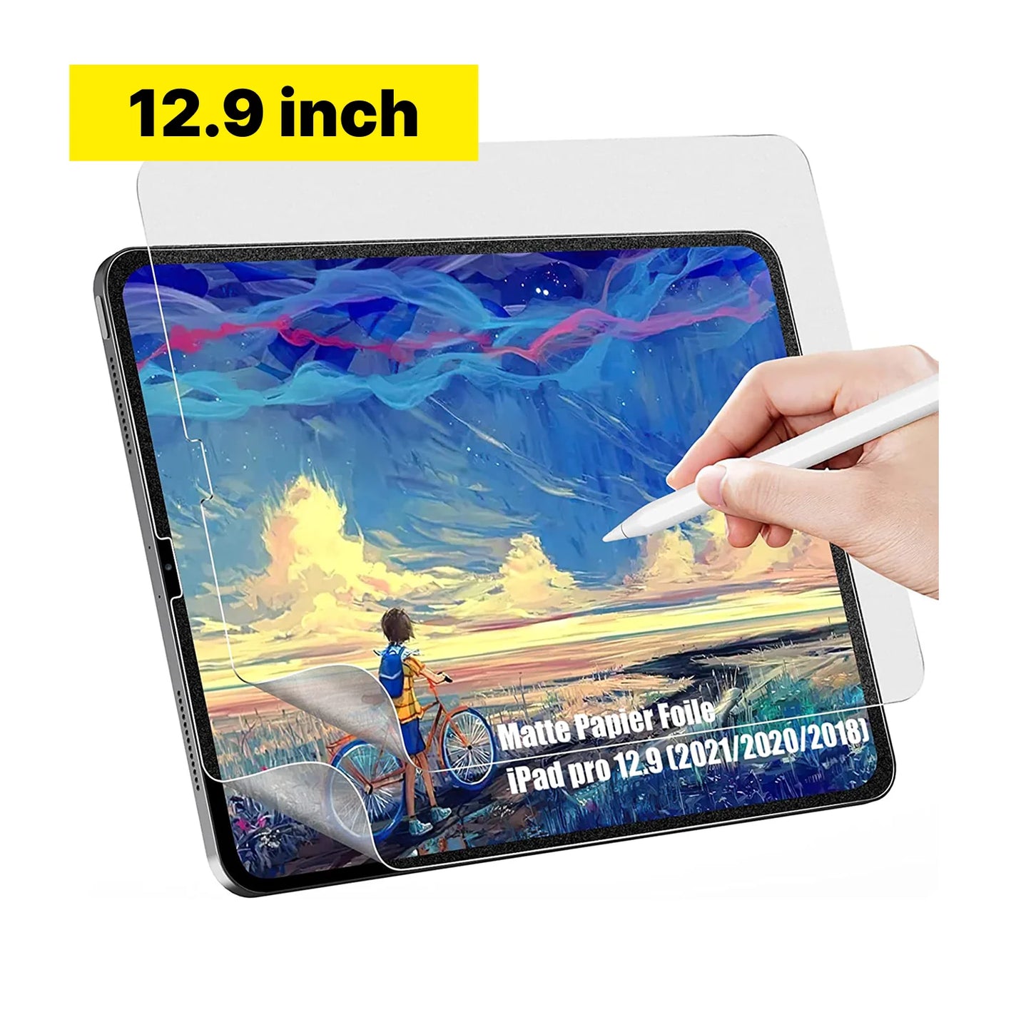 12.9 inch Tempered Glass for iPad 12.9 3rd/4th/5th/6th No Home Button - 2 Pack