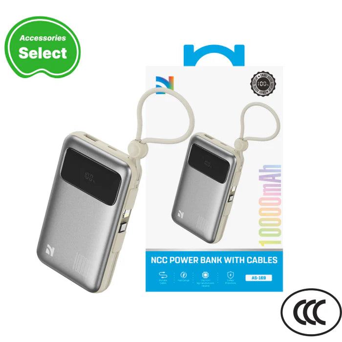 NCC Power Bank AS-169 10000mAh 22.5W Own Line Light Grey-10000mAh Certified