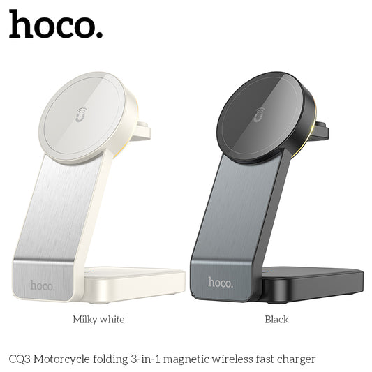 CQ3 Folding 3-in-1 MSafe Wireless Charging for Phones and Apple Watch Black