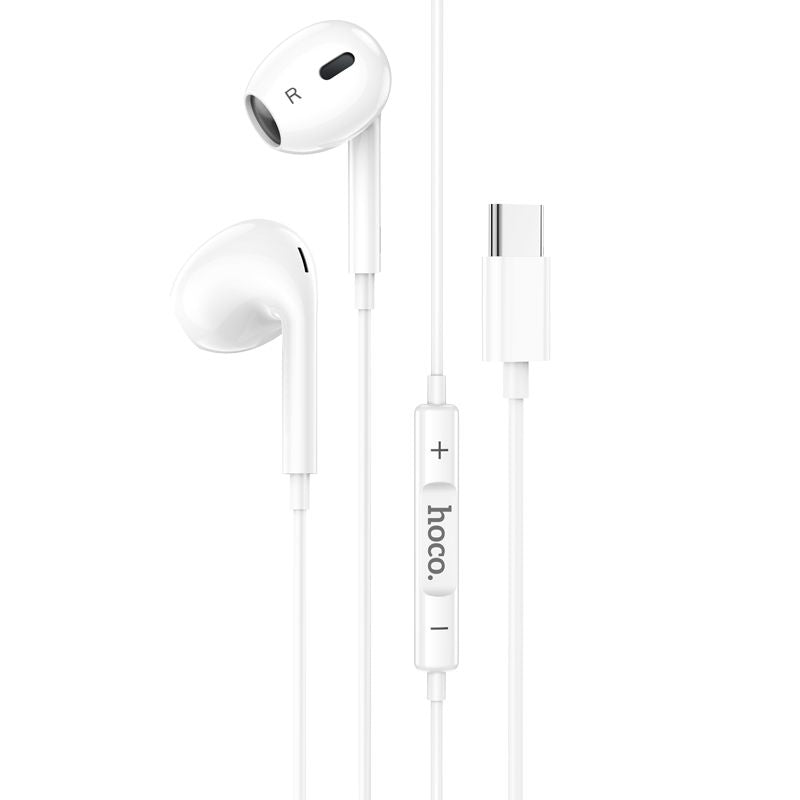 HOCO M101 Max Crystal grace Type-C wire-controled earphones with mic (Compatible with iP15)
