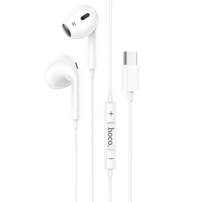 HOCO M101 Max Crystal grace Type-C wire-controled earphones with mic (Compatible with iP15)
