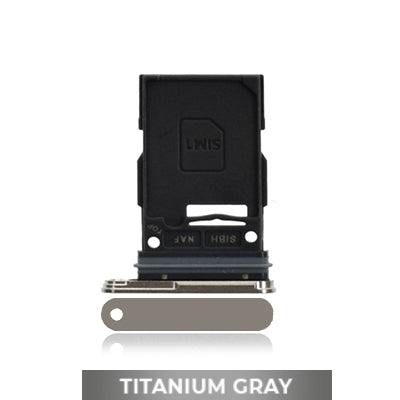 Single SIM Card Tray for Samsung Galaxy S24 Ultra-Titanium Gray-OEM