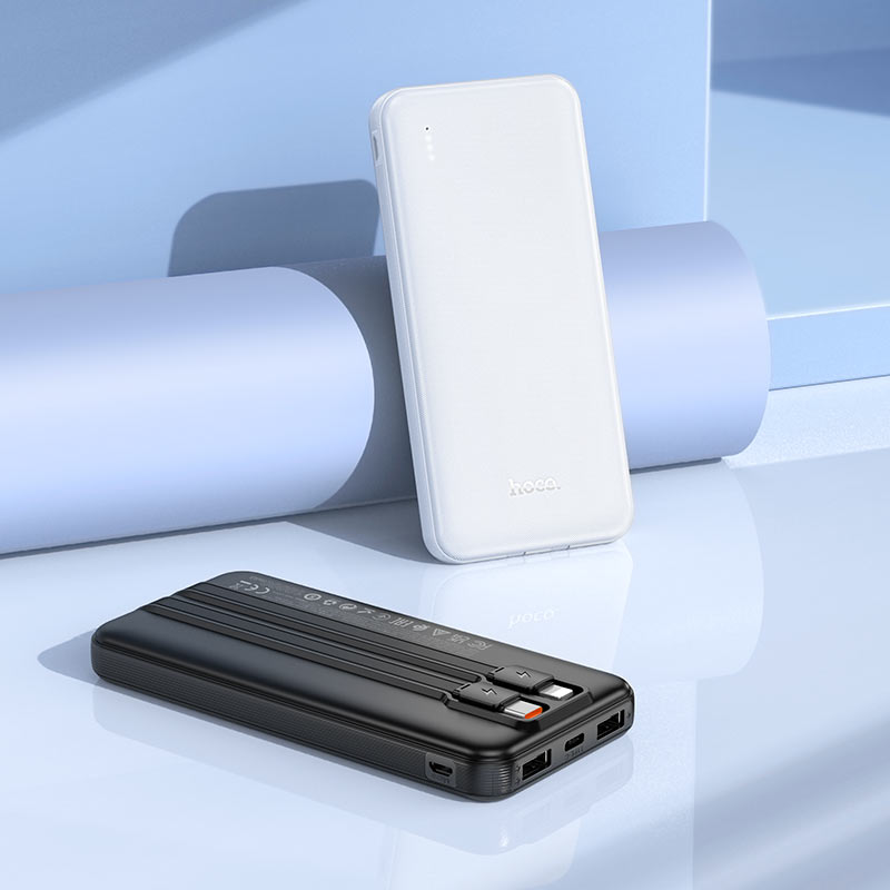 Hoco J118 Speed energy power bank with cable(10000mAh) - White