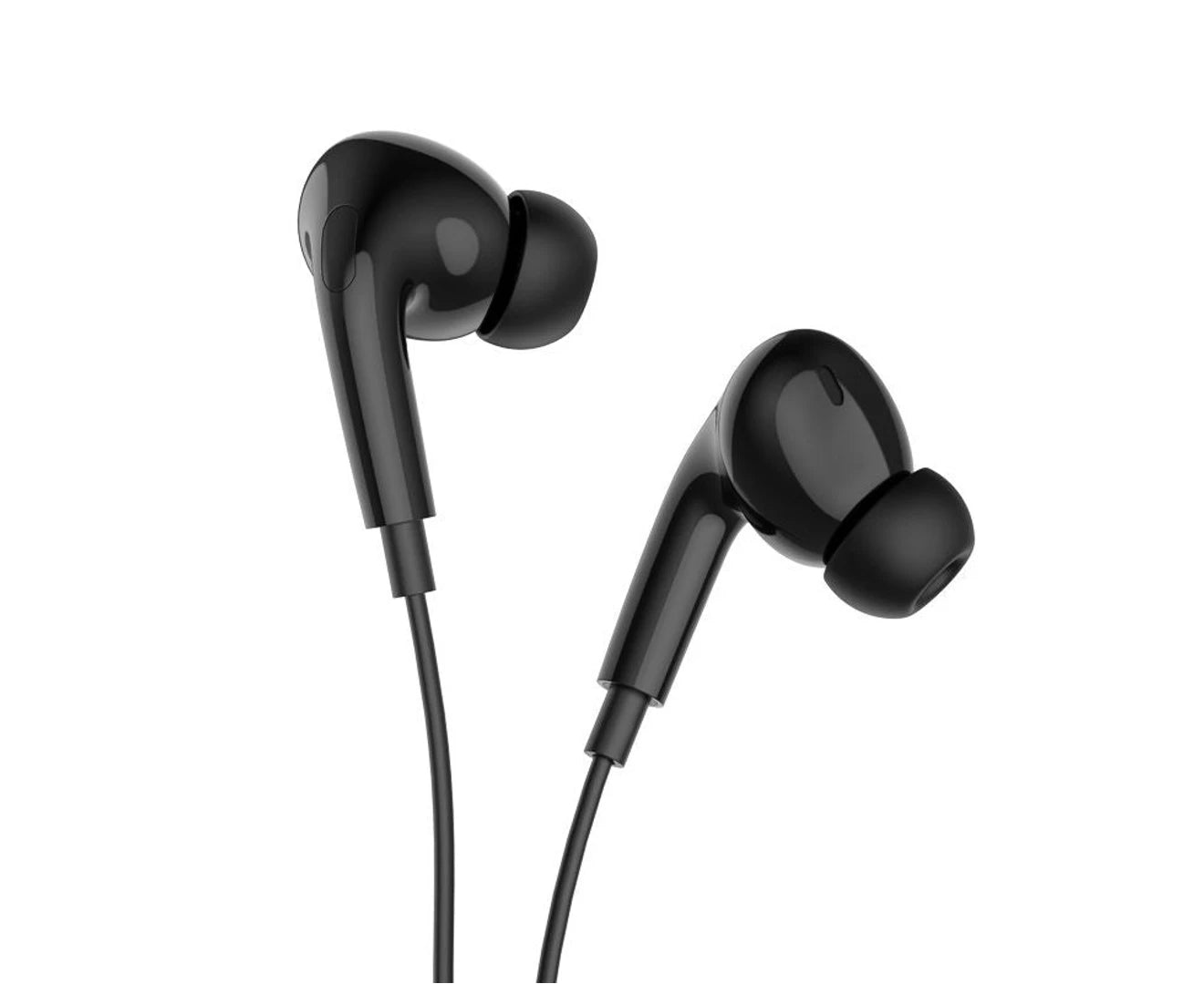Hoco M101 Type-C wire-controled digital earphones with microphone - White