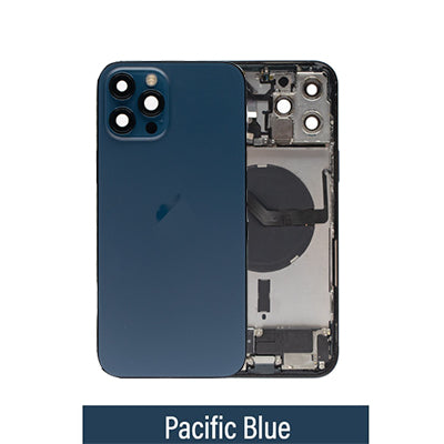 iPhone 12 Pro Max Back Housing With Small Parts  - Blue