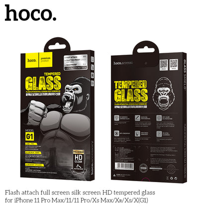 HOCO G1 Full Silk Screen HD Tempered Glass Anti-fingerprint For iPhone Xr/11