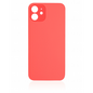 iPhone 12 Compatible Back Glass  with Logo - Red (Big Hole)