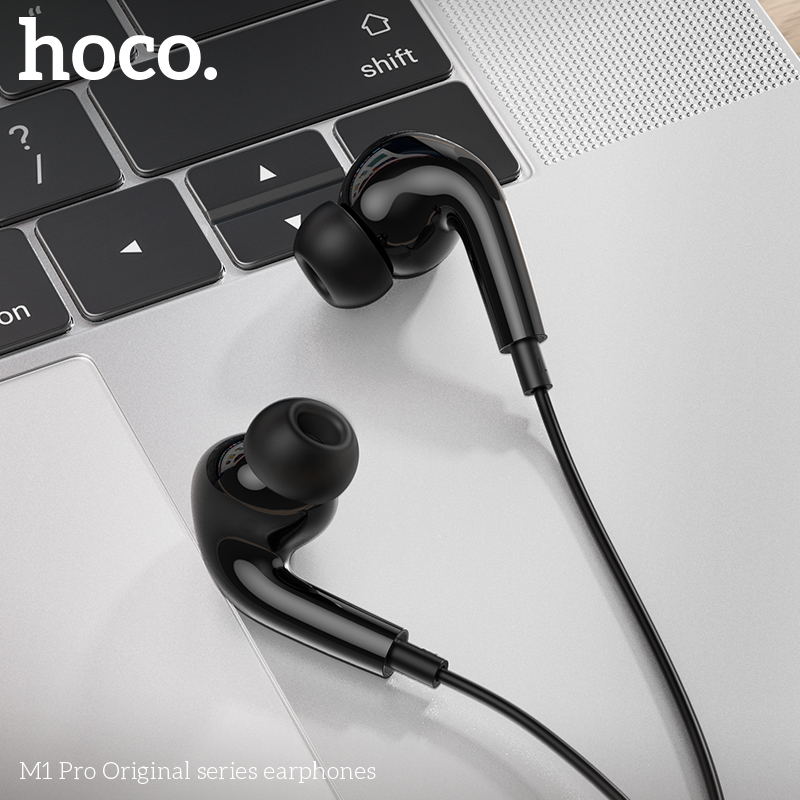 HOCO M1 Pro Stereo Wired Earphone with Mic 3.5mm Jack - Black