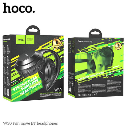 HOCO W30 Strong Bass Wireless Headphone - Black
