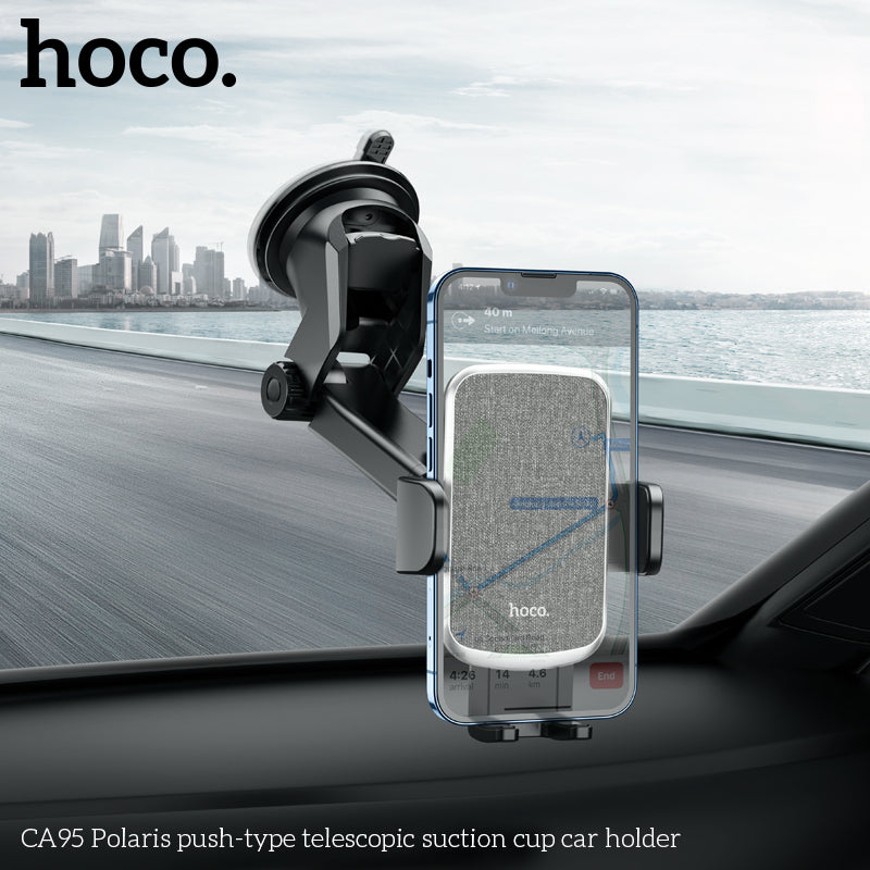 HOCO CA95 Polaris push-type telescopic suction cup car holder