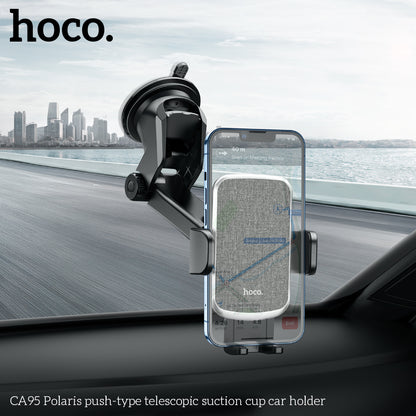 HOCO CA95 Polaris push-type telescopic suction cup car holder