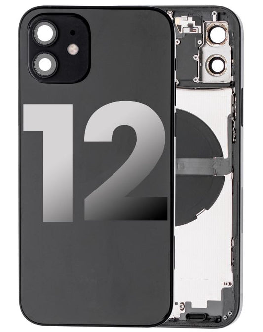 iPhone 12 Housing With Parts (NO Charging Port) - Black