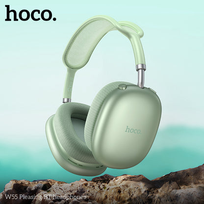 Hoco W55 Plus Happiness ANC noise reduction BT headphones - Silver