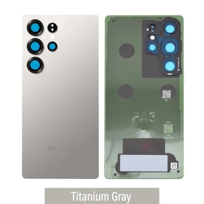 Samsung S25 Ultra Back Glass with Adhesive -Oem- Titanium Grey