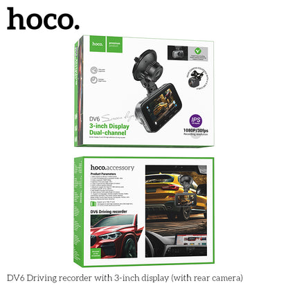 DV6 Driving recorder with 3-inch display(with rear camera)