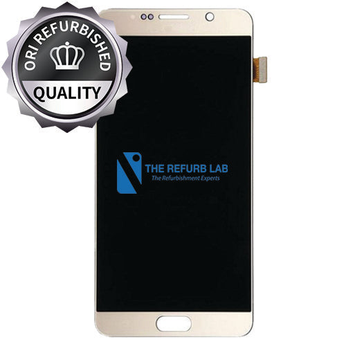 Samsung Galaxy Note 5 Compatible Amoled Assembly Refurbished - Gold