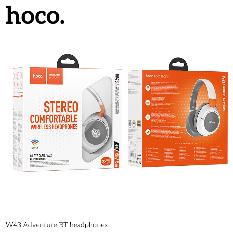 HOCO W43 Adventure BT headphones - White