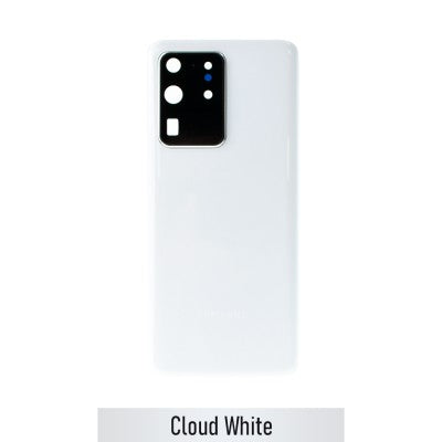 Samsung Galaxy S20 Ultra Back Glass With Adhesive - Cloud White