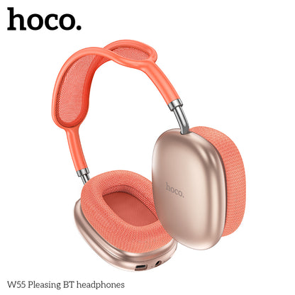 Hoco W55 Plus Happiness ANC noise reduction BT headphones Grey