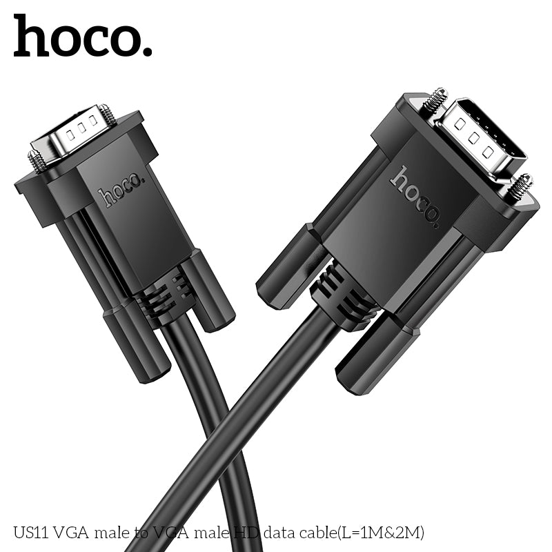 HOCO US11 VGA male to VGA male HD data cable(L=2M)