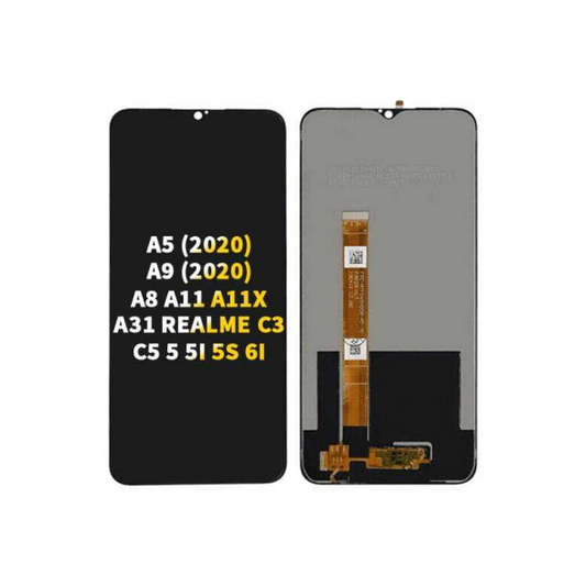 OPPO A5(2020)/A9(2020)/A8/A11/A11X/A31 2020/REALME C3/5/5I/6S/NARZO10A/NARZO20A SCREEN BLACK