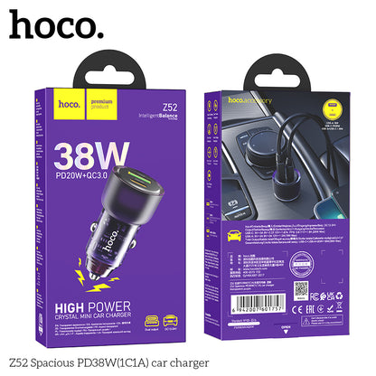 HOCO Z52 Spacious PD38W(1C1A) car charger - Black