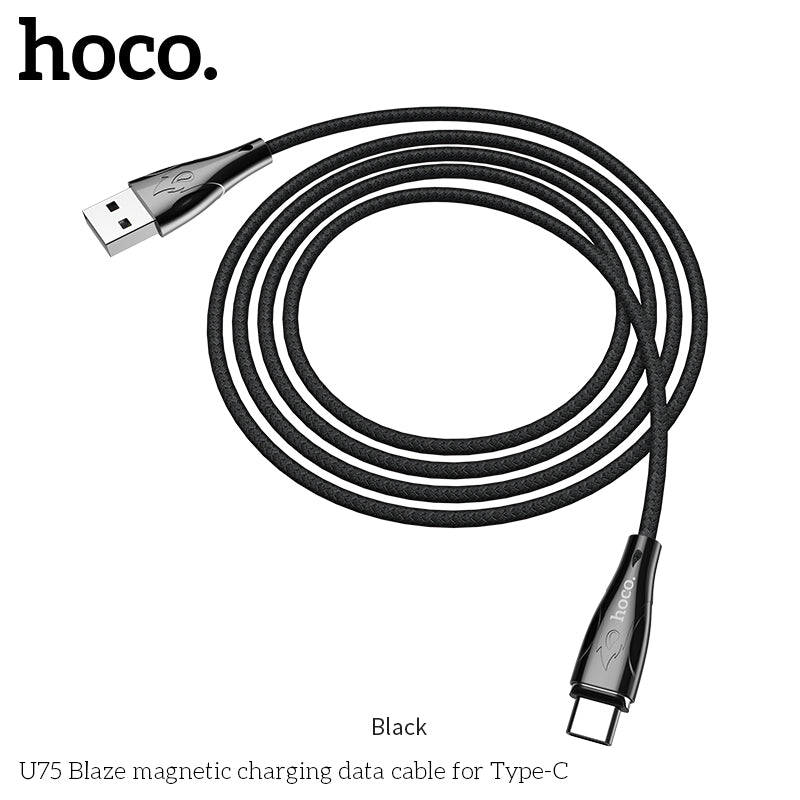 HOCO U75 Blaze magnetic Micro charging Cable - Black