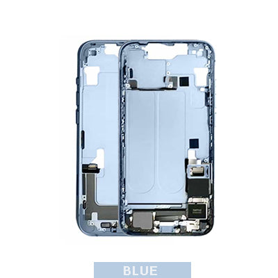 iPhone 14 Oem Mid Frame Housing With Small Parts - Blue