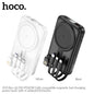 J135 Rico 22.5W+PD20W 10000mAh Magsafe + 4 Cables + Stand fast charging power bank - Black