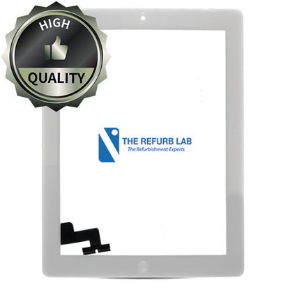 iPad 2 (2012)  Digitizer with Home Button Flex White (High Quality)