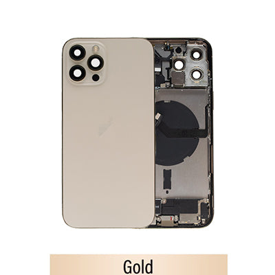 iPhone 12 Pro Max Back Housing With Small Parts - Gold