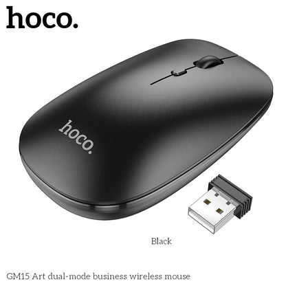 HOCO GM15 Art dual-mode business wireless mouse - Black