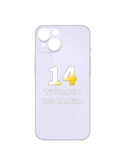 iPhone 14 OEM Compatible Back Glass with 3M Adhesive - Purple(Big Hole)