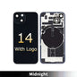 Iphone 14 Back Glass With Camera Lens + Magnet + Wireless Flex Charger And Adhesive OEM Midnight