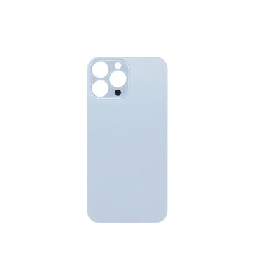 iPhone 13 Pro Max Compatible Back Glass with 3M Adhesive Super High Quality - Blue (Big Hole)