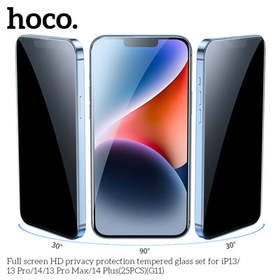 Hoco G11 Full Screen HD Privacy Protection Tempered Glass Screen Protector for iP13 Pro Max /14 Plus