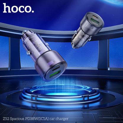 HOCO Z52 Spacious PD38W(1C1A) car charger - Black