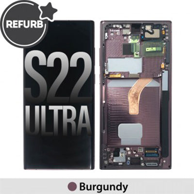Samsung Galaxy S22 Ultra Refurbished  Assembly with Frame - Burgundy