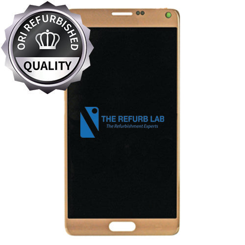 Samsung Galaxy Note 4 Compatible Amoled Assembly with Frame Refurbished - GOLD