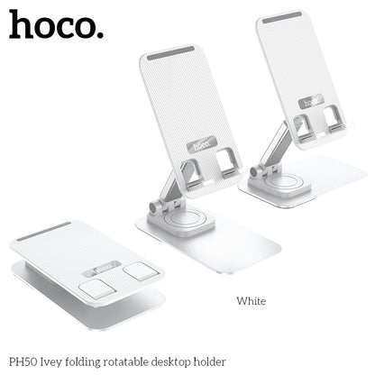 Hoco PH50 Ivey folding rotatable desktop holder - White